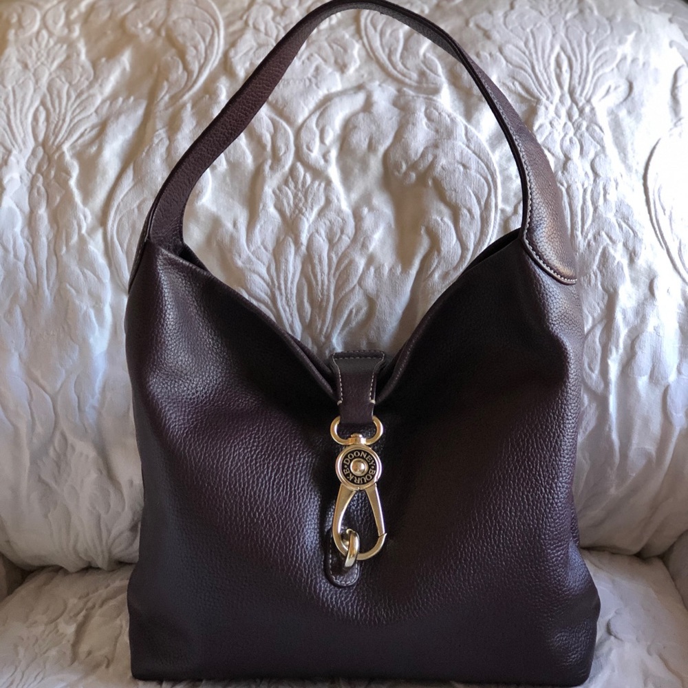 Dooney & Bourke Hobo with Logo Lock color is wine.